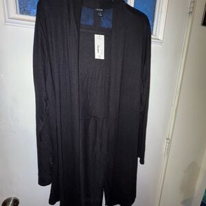 a.n.a Black Open Front Cardigan